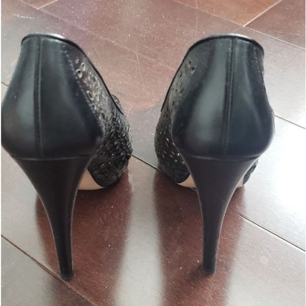 Prada Platform Floral Cutout Peep-toe Stilettos Sz 35.5/5.5‎ Whimsygoth Formal - Picture 3 of 8